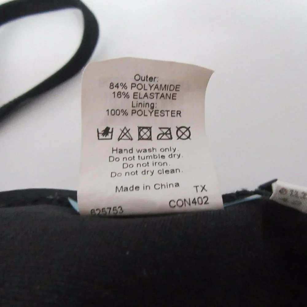 River Island Black Halter Swimsuit Size UK 16